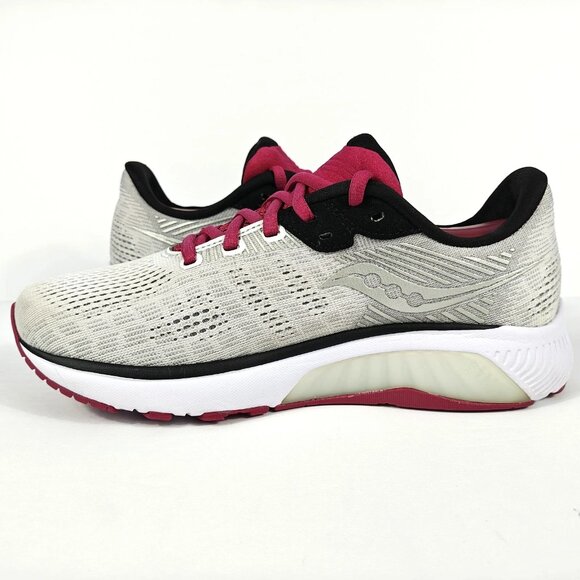 Saucony Guide 14 Women’s 8.5 Gray Pink Running Shoes Stability Support S10654-55 - Picture 9 of 16